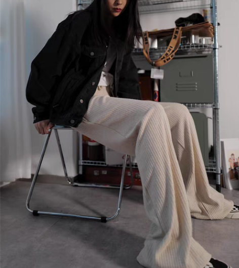 转卖高个子175加长针织竖纹冬季加厚羊绒阔...