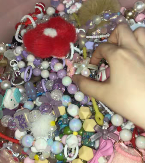 包邮退坑出手机挂绳挂链diy串珠各种公仔款...