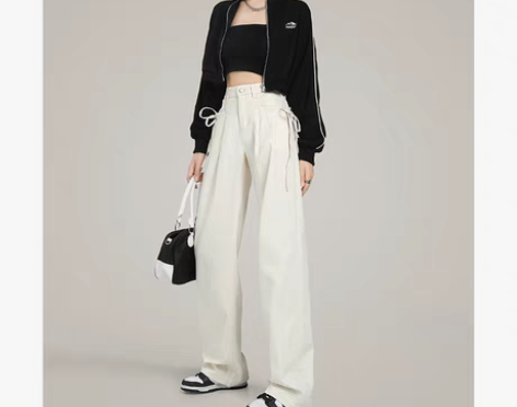 转卖纪衣恋美式复古辣妹工装裤女2022年新...