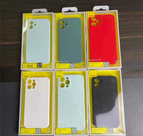 包邮倍思适用于苹果12手机壳液态硅胶iPh...