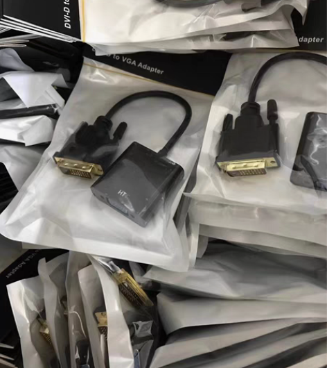 Dvi转VGA转接线 信号转接线 带芯片 ...