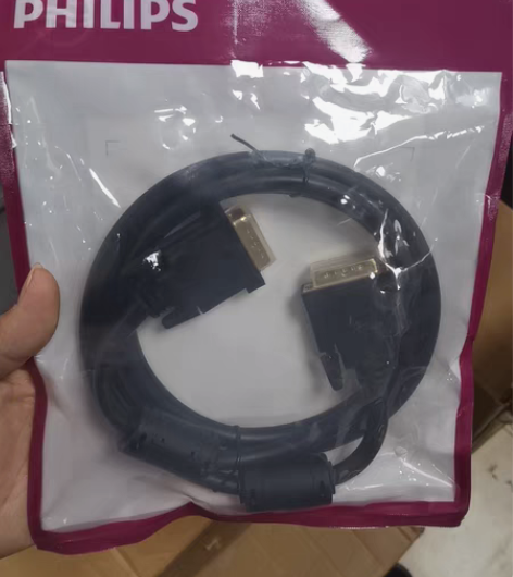 平价处理，原装正品飞利浦DVI线双通道，全...