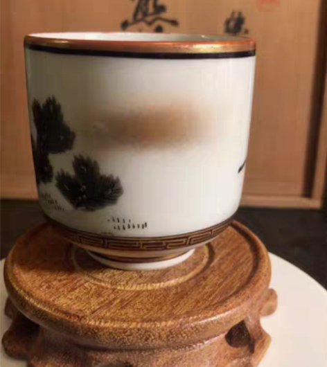 【日本回流】 精品“老九谷”茶杯,日本明...