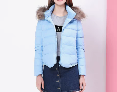 转卖简朵女装冬装新款羽绒服韩版女士短款毛领...