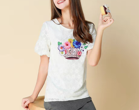 转卖简朵女装春季新品韩版修身圆领百搭泡泡袖...