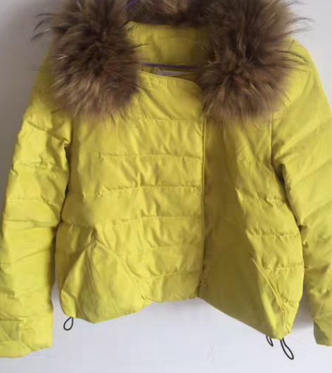 包邮女短款韩版款棉服圆领加厚超大毛领时尚宽...