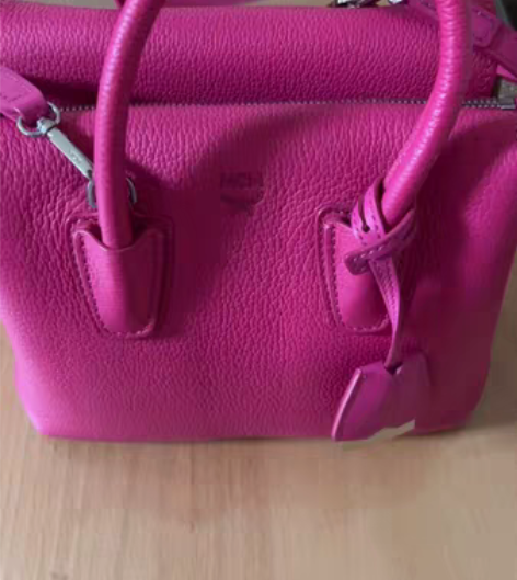 正品MCM milla 小号玫粉色，韩国购...