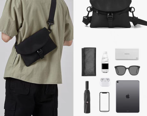 转卖木村耀司单肩包潮流休闲挎包男斜跨运动斜...