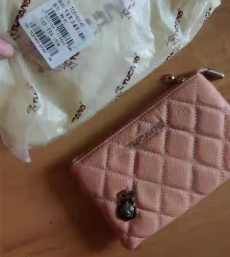 全新啄木鸟头层牛皮真皮女士手拿包手包小零钱...