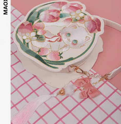 {郁金香猫猫}猫小姐原创PU可爱包包高级质...