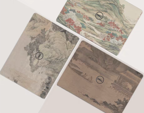 转卖戴尔笔记本贴膜国风水墨山水画使用灵越1...