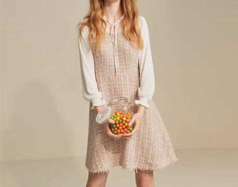 转卖拉贝缇小香风连衣裙子女装秋长袖法式复古...