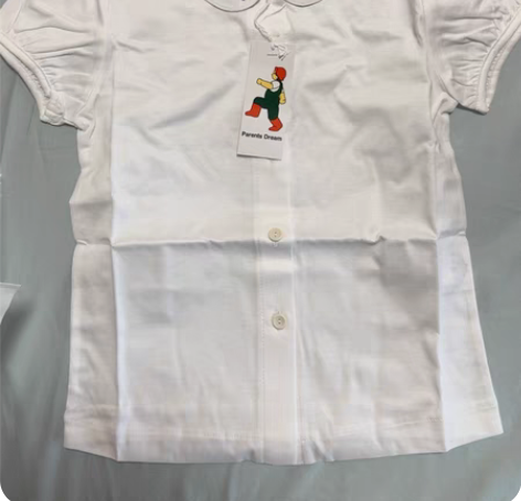 稻草人 打底白短袖 110码全新 日代直播...