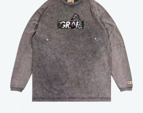 转卖graf做旧长袖 l 穿过三次 感兴趣...