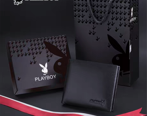 转卖花花公子钱包男士短款真皮DIY个性定制...