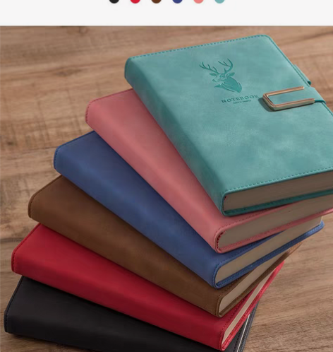 包邮全新记本本子 A5皮面笔记本子 复古简...