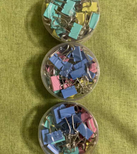 包邮得力票据夹，彩色长尾票夹未开封三盒 感...