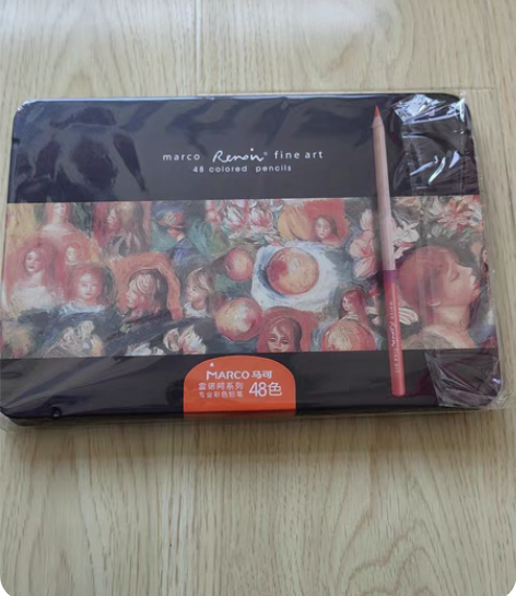 包邮全新未拆封马可雷诺阿系列专业彩色铅笔4...