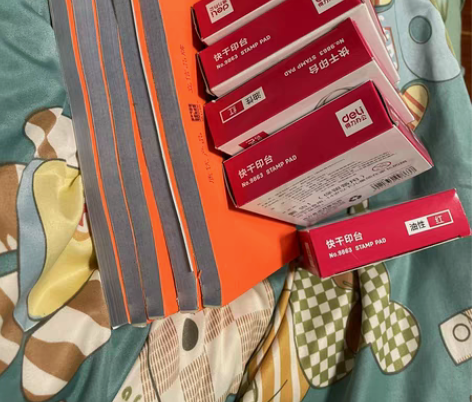 包邮得力印泥 六个全新 加五个收据 感兴趣...