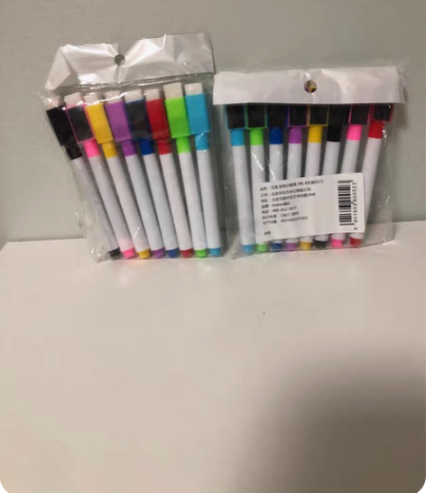 全新白板彩笔以及白板擦和白板笔墨水和两盒白...