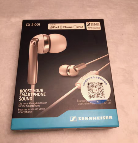 包邮森海塞尔cx2.00i入耳式耳机白色国...