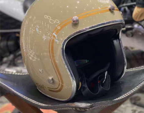 转卖台湾CHIEF头盔 复古小体盔哈雷3/...