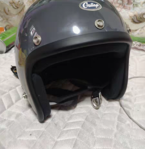 台湾Gallop复古摩托车3/4头盔 实物...