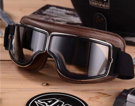 转卖AMZ新款复古风镜摩托车头盔护目镜哈雷...