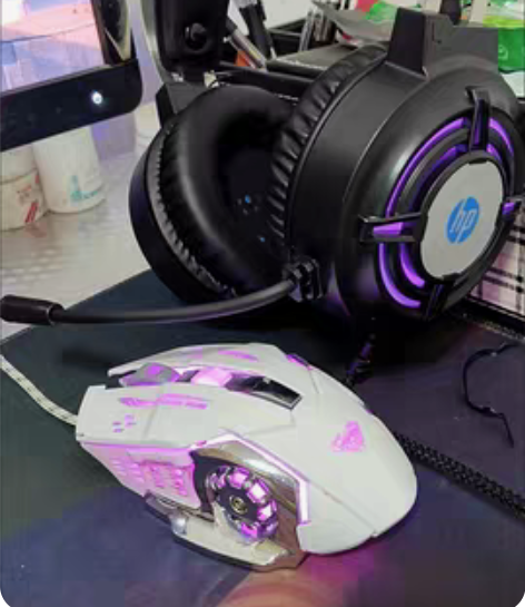 包邮惠普H120电脑耳机头戴式耳麦有线网课...