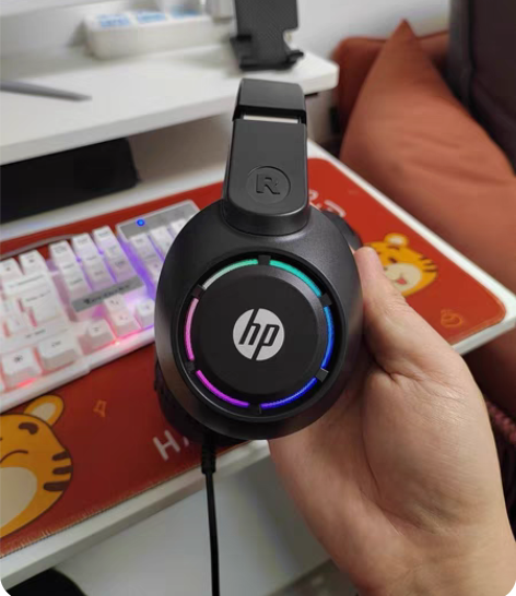 惠普头戴式电竞游戏耳机有线电脑笔记本台式专...