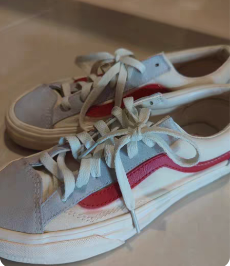 包邮闲置编号『001』vans正品红色低帮...