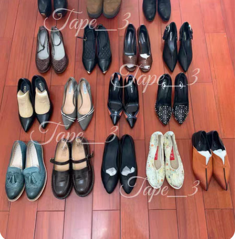 家里闲置38码真皮女鞋 平底单鞋高跟鞋绑带...