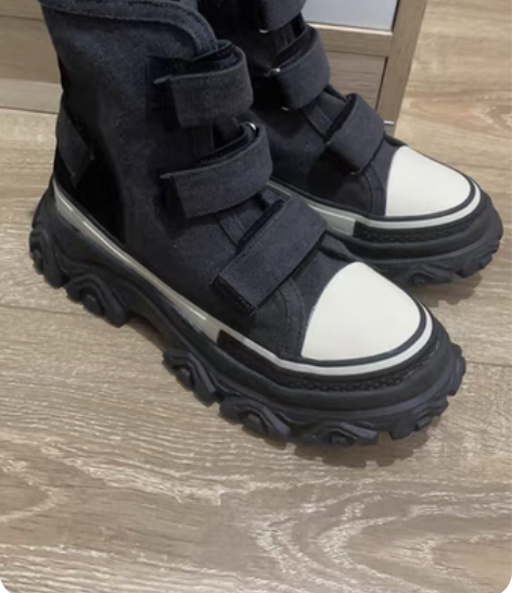 包邮全新高帮工装布帆布鞋,买的时候试过正正...