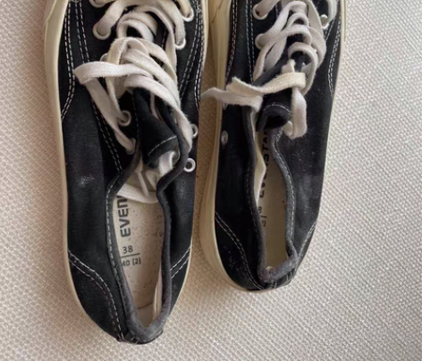 帆布鞋黑白38码 实拍图所见即所得￥36