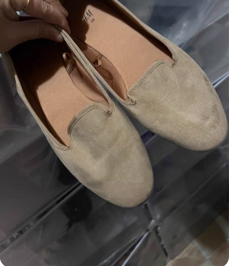 付邮送 HM品牌 麂皮绒磨毛单鞋 38码 ...