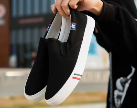 转卖大码45帆布鞋一脚蹬男鞋46板鞋男士老...