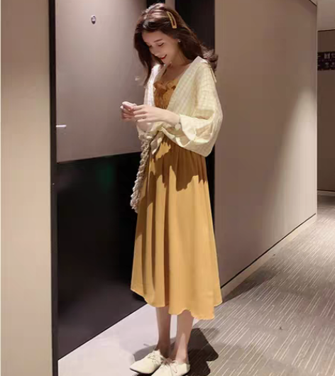 转卖【套装】小清新甜美两件套套装裙女小个子...