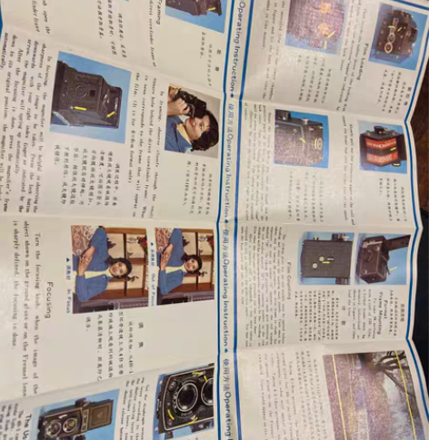 包邮家里珍藏海鸥双反相机4B说明书，品相如...