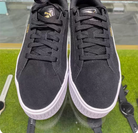 包邮PUMA彪马黑色板鞋女新款运动鞋低帮厚...