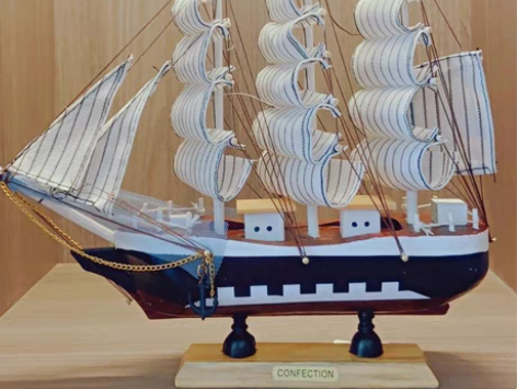 包邮全新帆船模型摆件 一帆风顺摆件客厅房间...