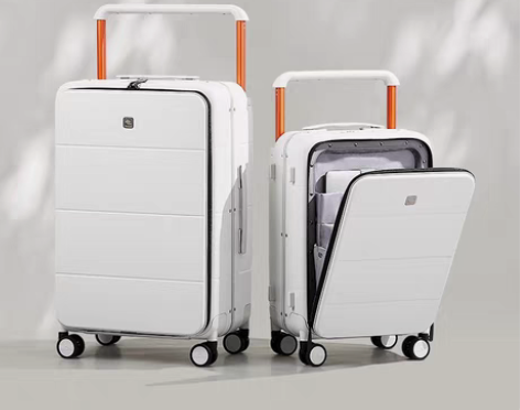 包邮汉客宽拉杆前开盖铝框行李箱女登机箱拉杆...