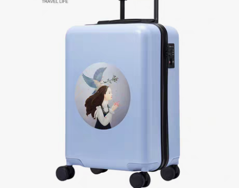 转卖不莱玫20寸万向轮拉杆箱卡通学生行李箱...