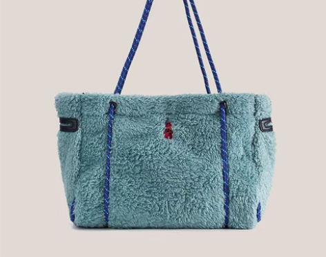 转卖优尚女包姜饼人毛绒大容量托特包2021...