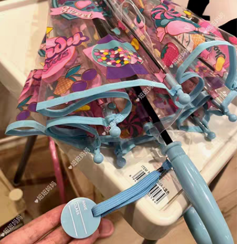 包邮出口品质,儿童透明拱形雨伞卡通超萌宝宝...