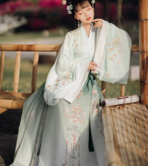 品贤原创 归辞 汉服女正品交领齐腰襦裙魏晋...