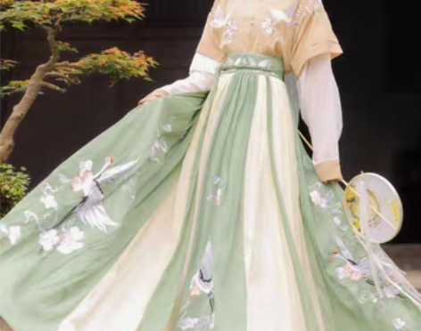 转卖玉术汉服女幽风原创正品坦领齐腰儒裙春夏...