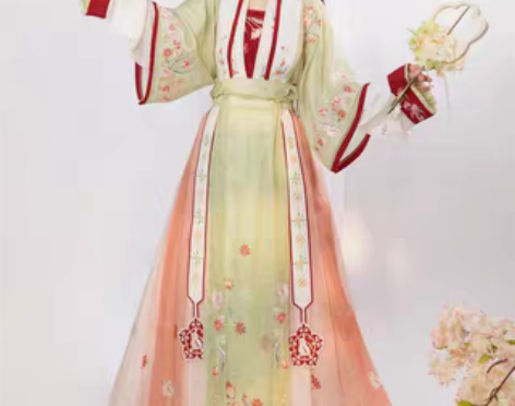 转卖玉术原创汉服女【寒城】齐腰明制褶裙对交...