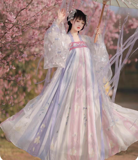 正版汉服出租｜樱洛茗月萱齐胸襦裙套装汉服女...