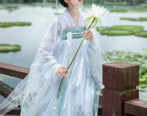 转卖蝉佩汉服女原创正品中国风齐胸襦裙古装超...