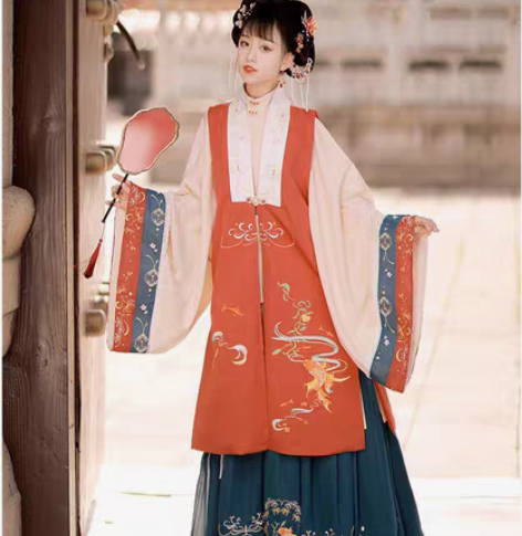 衣锦江南 小狐狸 披风 红色 汉服 9成新...